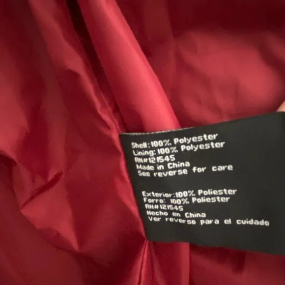 Elegant Red Women's Rain Coat - Picture 9 of 10